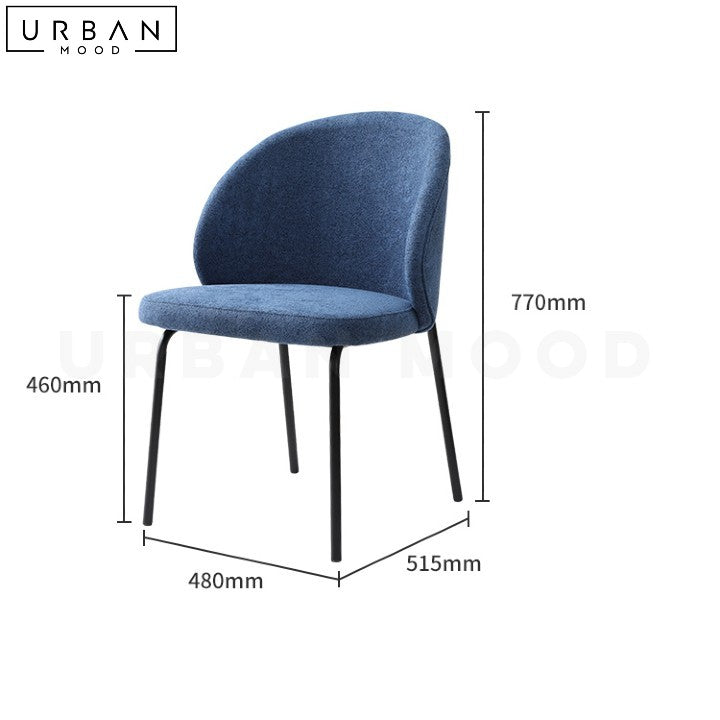 VILLENE Modern Fabric Dining Chair