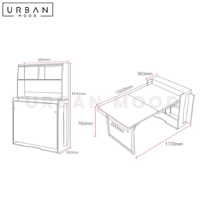 VILLIERS Japandi Extendable Dining Table