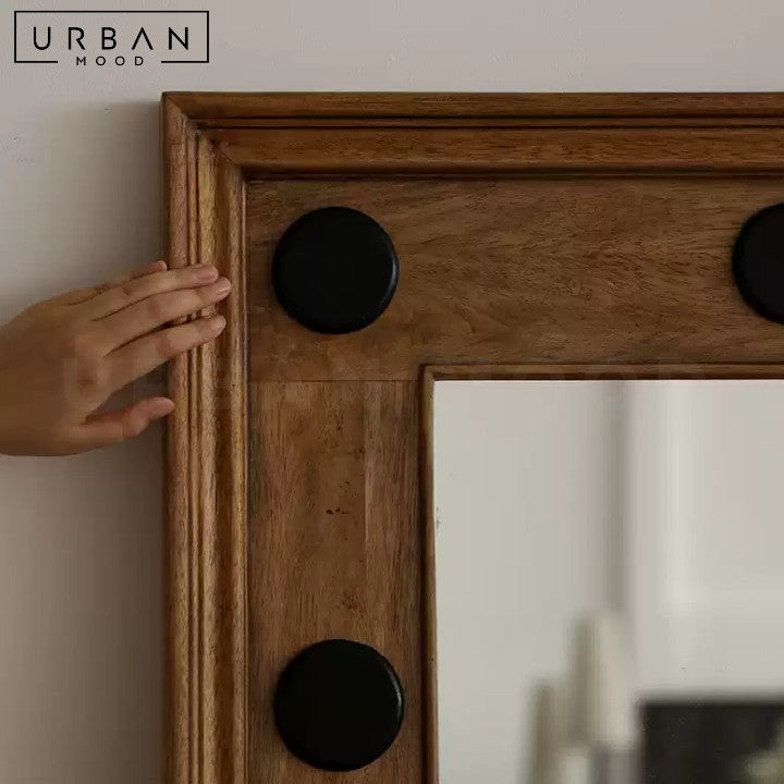 VINKA Aesop Solid Wood Wall Mirror