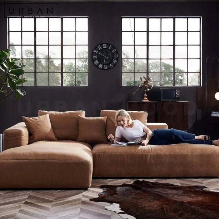 VANTAGE Sectional Leather Sofa (Scratch-Resistant)