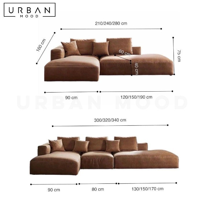 VANTAGE Sectional Leather Sofa (Scratch-Resistant)