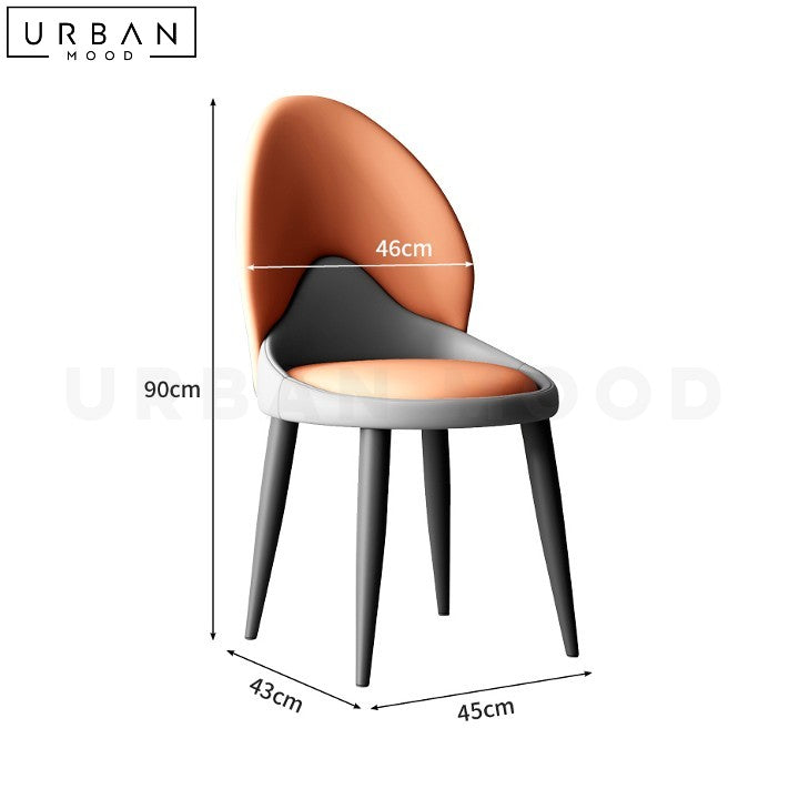 VIOLETE Modern Leather Dining Chair