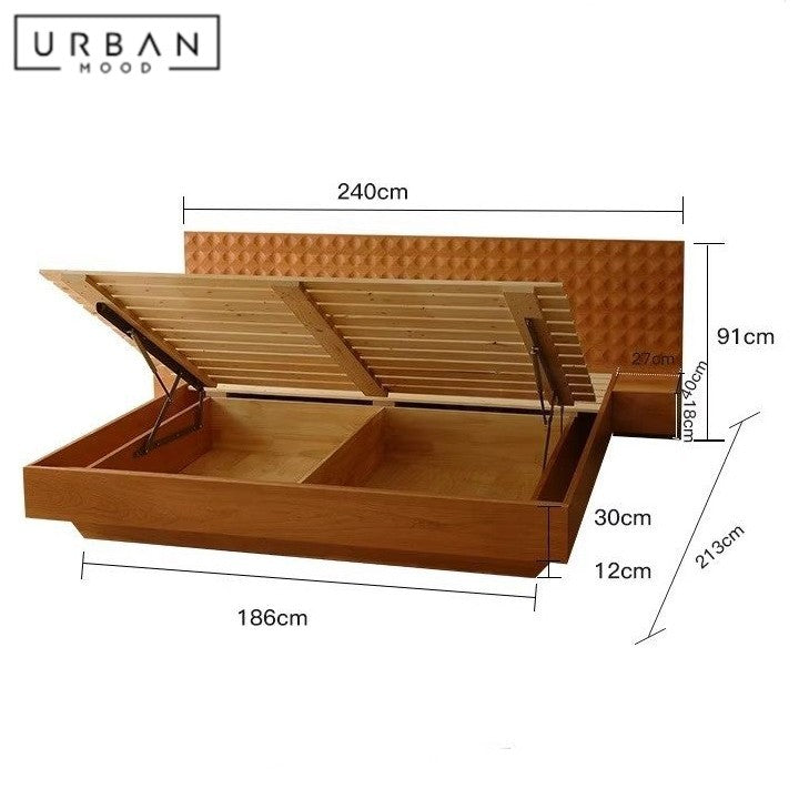 VITTRO Modern Solid Wood Bedframe