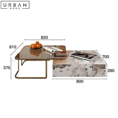VIVIANNA Modern Sintered Stone Coffee Table