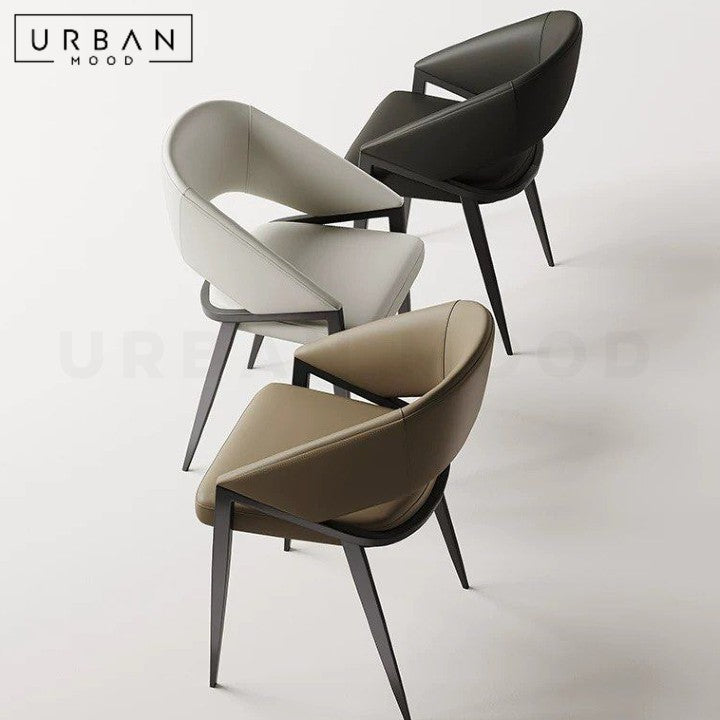 VOLLA Modern Leather Dining Chair