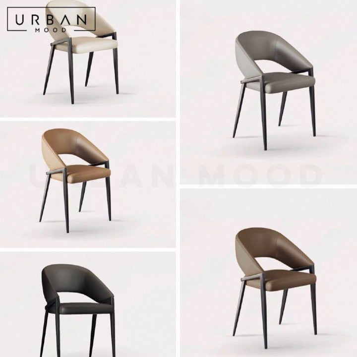 VOLLA Modern Leather Dining Chair