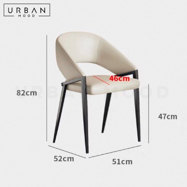 VOLLA Modern Leather Dining Chair