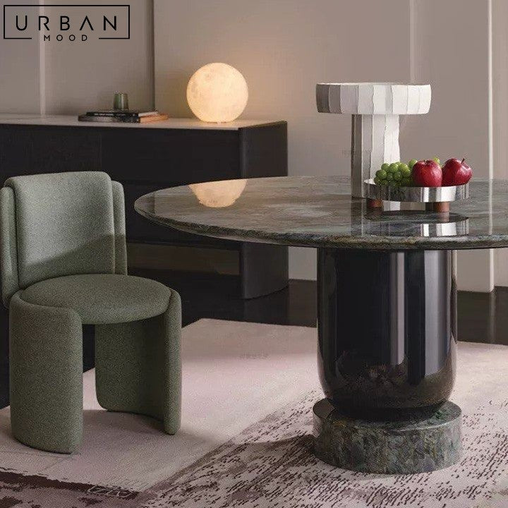 LEVSKY Modern Round Marble Dining Table