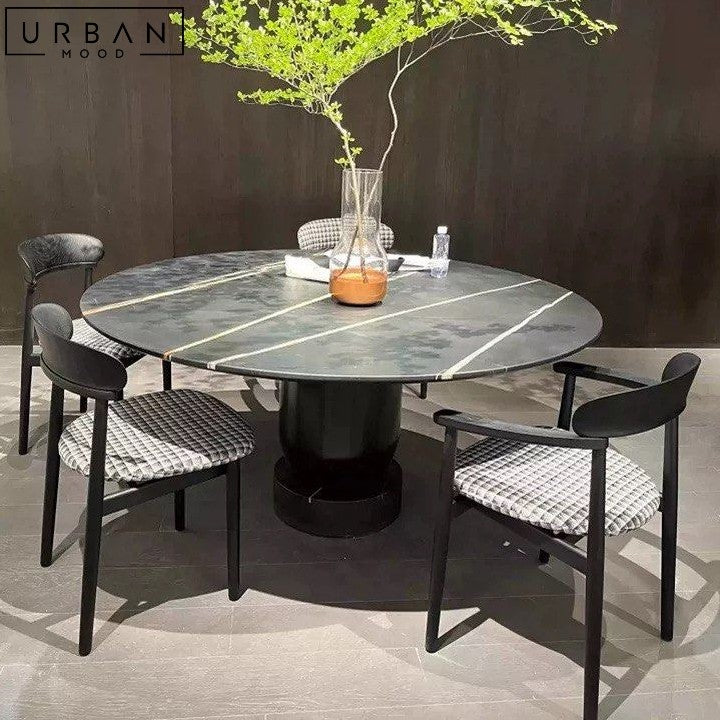 LEVSKY Modern Round Marble Dining Table