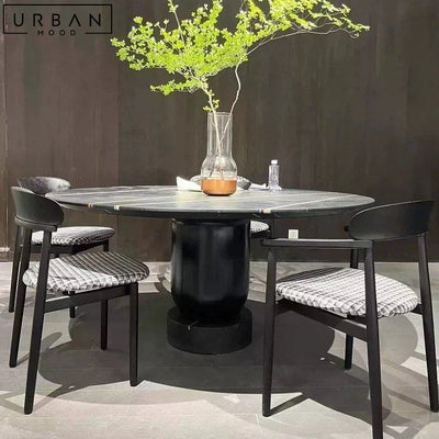 LEVSKY Modern Round Marble Dining Table