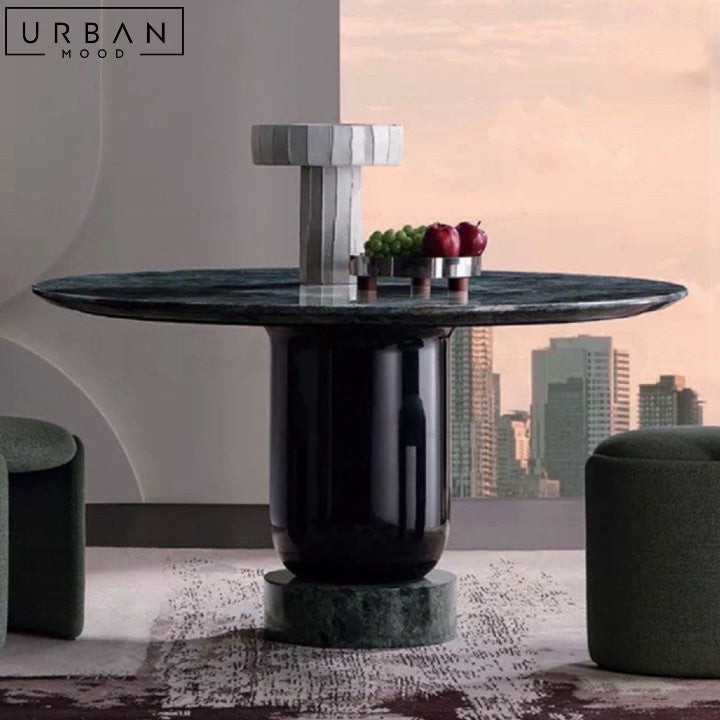 LEVSKY Modern Round Marble Dining Table