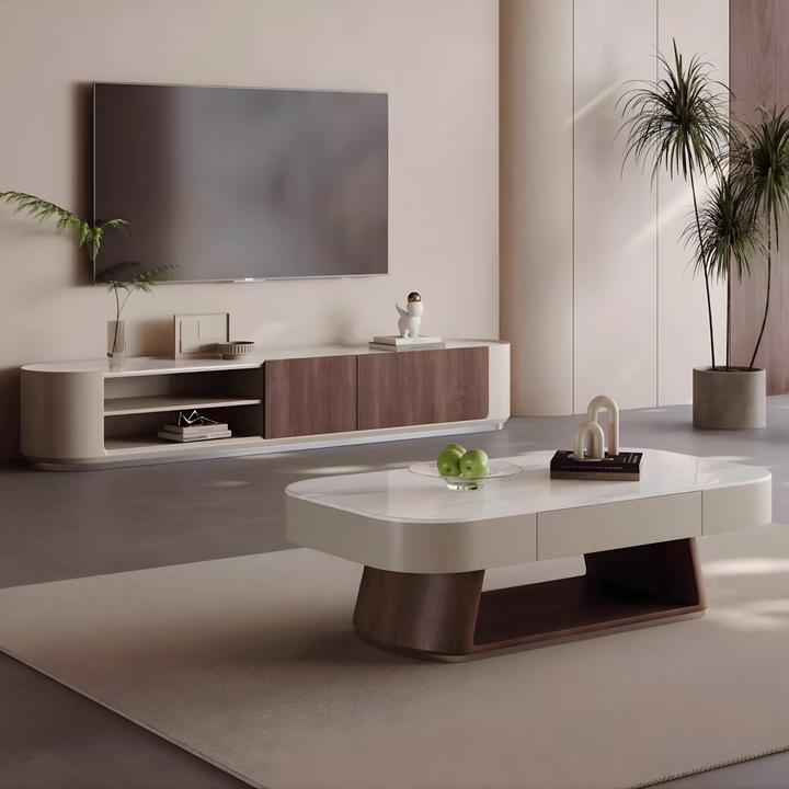 VORSTEN Modern Marble Coffee & TV Console - Urban Mood Singapore