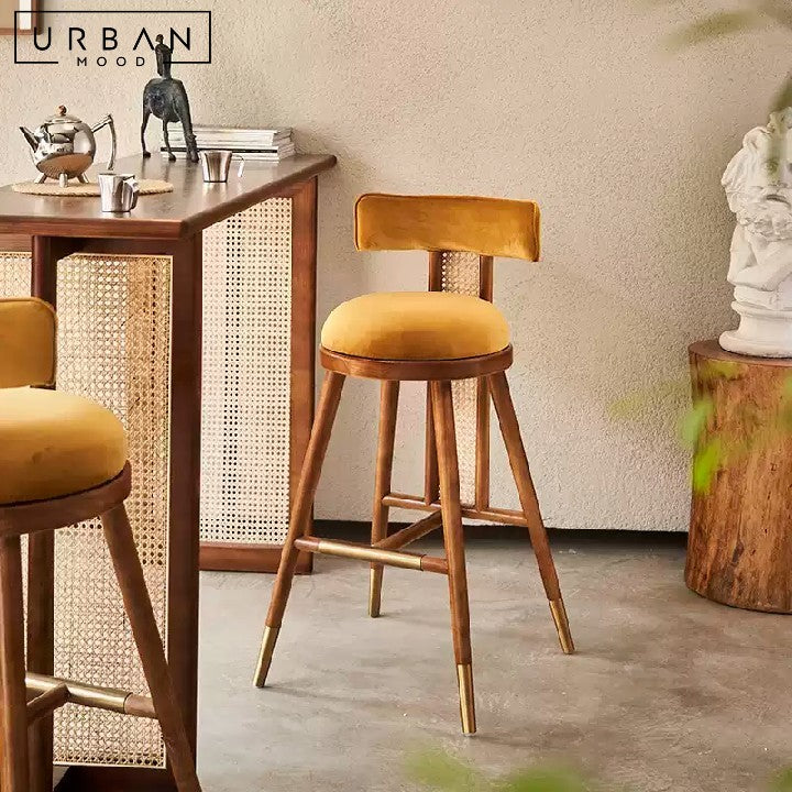 PETAS Vintage Velvet Bar Stool
