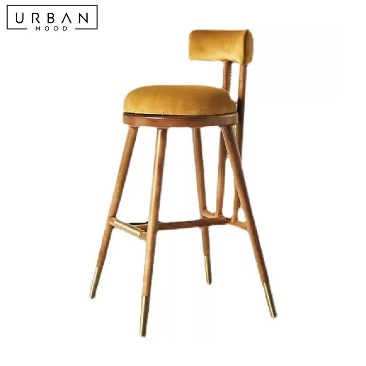 PETAS Vintage Velvet Bar Stool