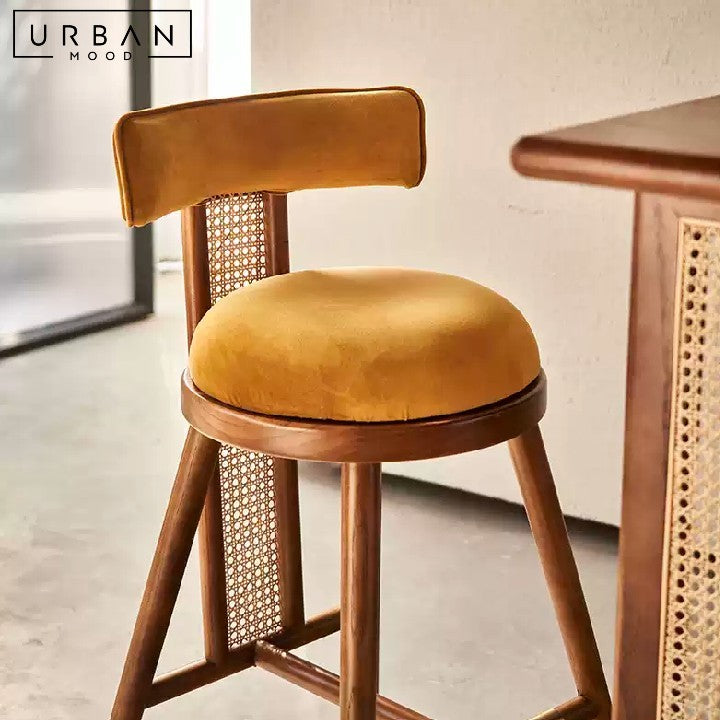 PETAS Vintage Velvet Bar Stool