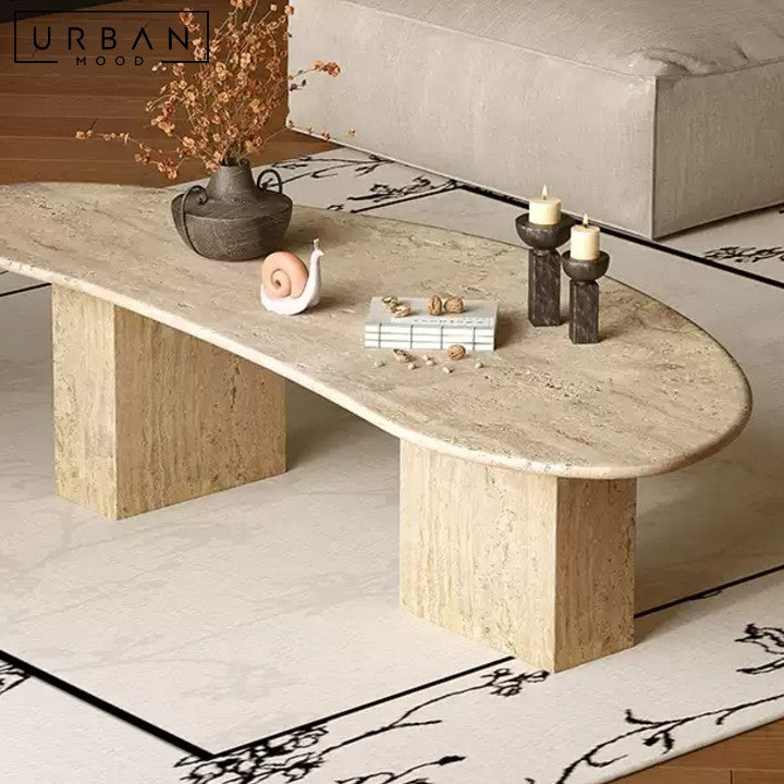 VUKIC Wabi Sabi Travertine Coffee Table