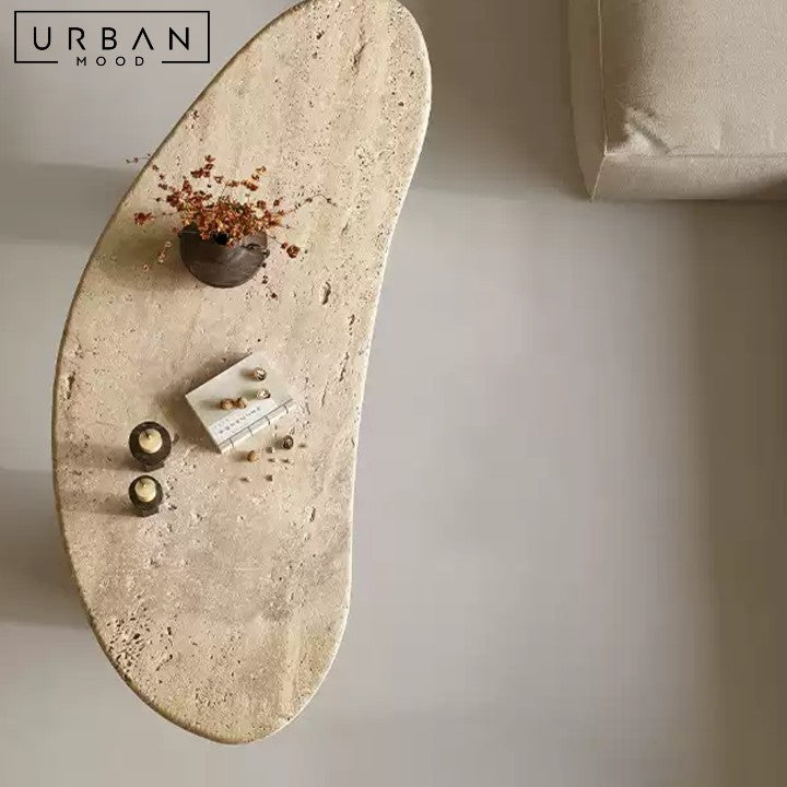 VUKIC Wabi Sabi Travertine Coffee Table