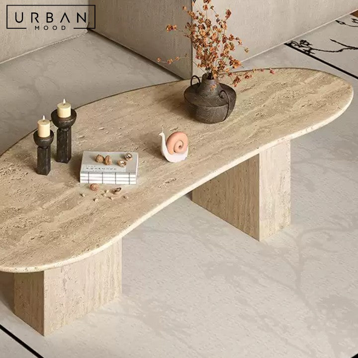 VUKIC Wabi Sabi Travertine Coffee Table