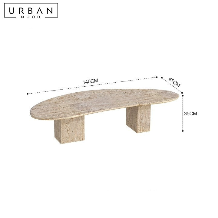 VUKIC Wabi Sabi Travertine Coffee Table