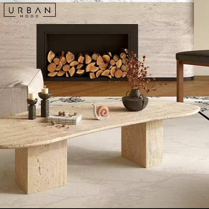VUKIC Wabi Sabi Travertine Coffee Table