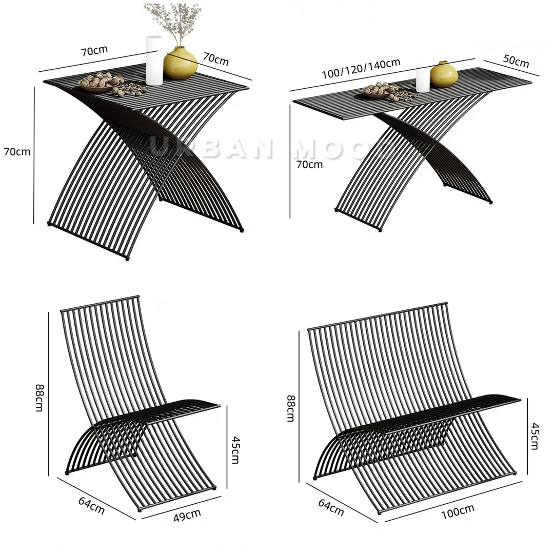 VERTEX Modern Outdoor Table & Chairs