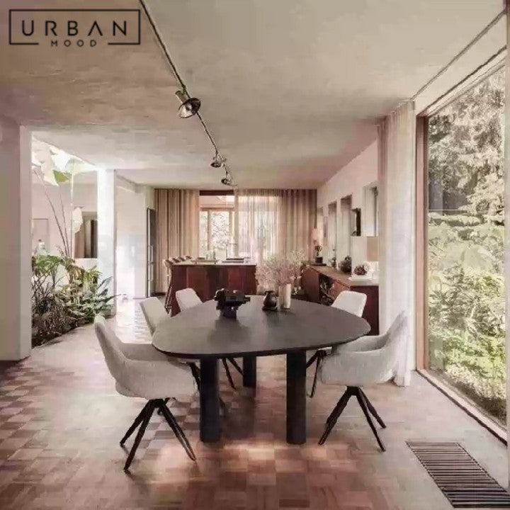 WAUTERS Modern Oval Solid Wood Dining Table