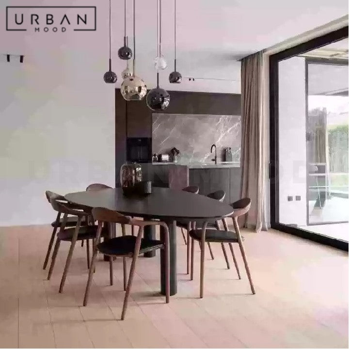 WAUTERS Modern Oval Solid Wood Dining Table