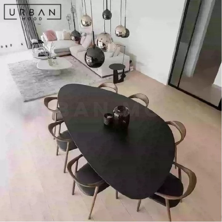 WAUTERS Modern Oval Solid Wood Dining Table