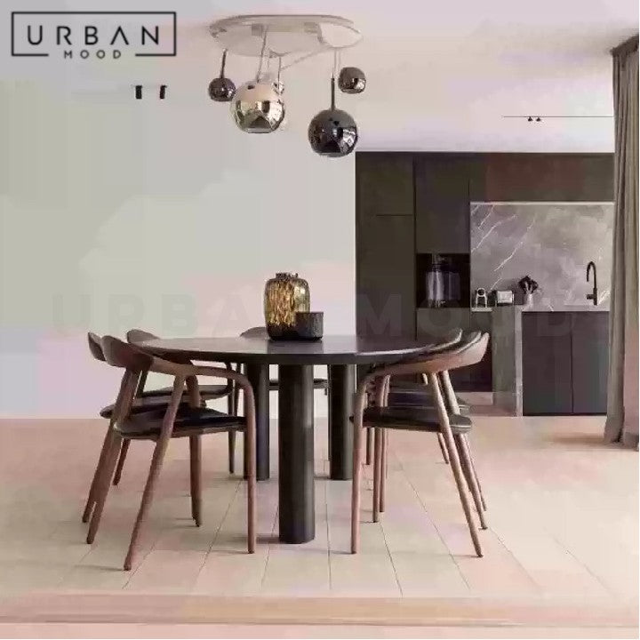 WAUTERS Modern Oval Solid Wood Dining Table
