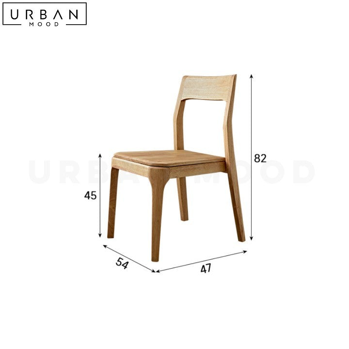 WEISE Japandi Solid Wood Dining Chair