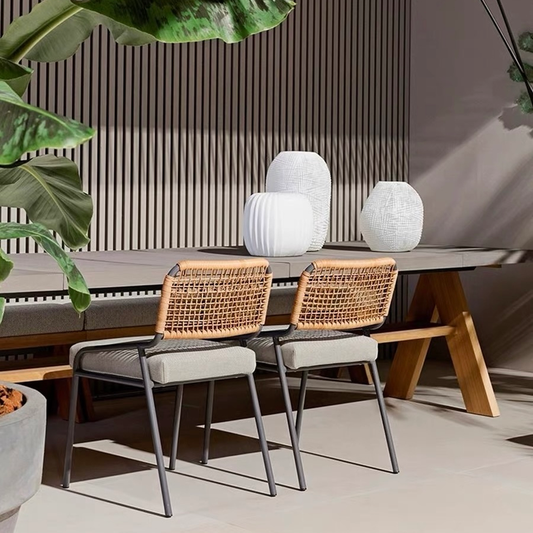WELC Modern Outdoor Sintered Stone Dining Table and Chairs - Urban Mood Singapore