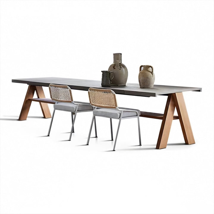 WELC Modern Outdoor Sintered Stone Dining Table and Chairs - Urban Mood Singapore