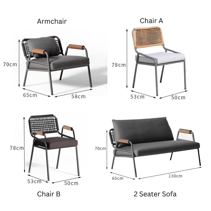WELC Modern Outdoor Sintered Stone Dining Table and Chairs - Urban Mood Singapore