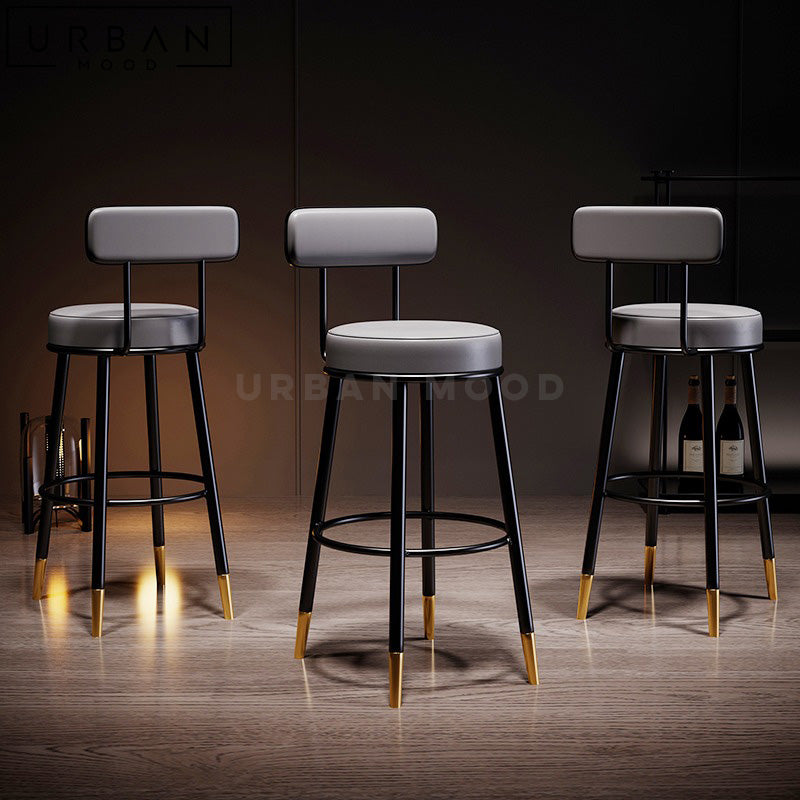 WELLA Modern Velvet Bar Stool