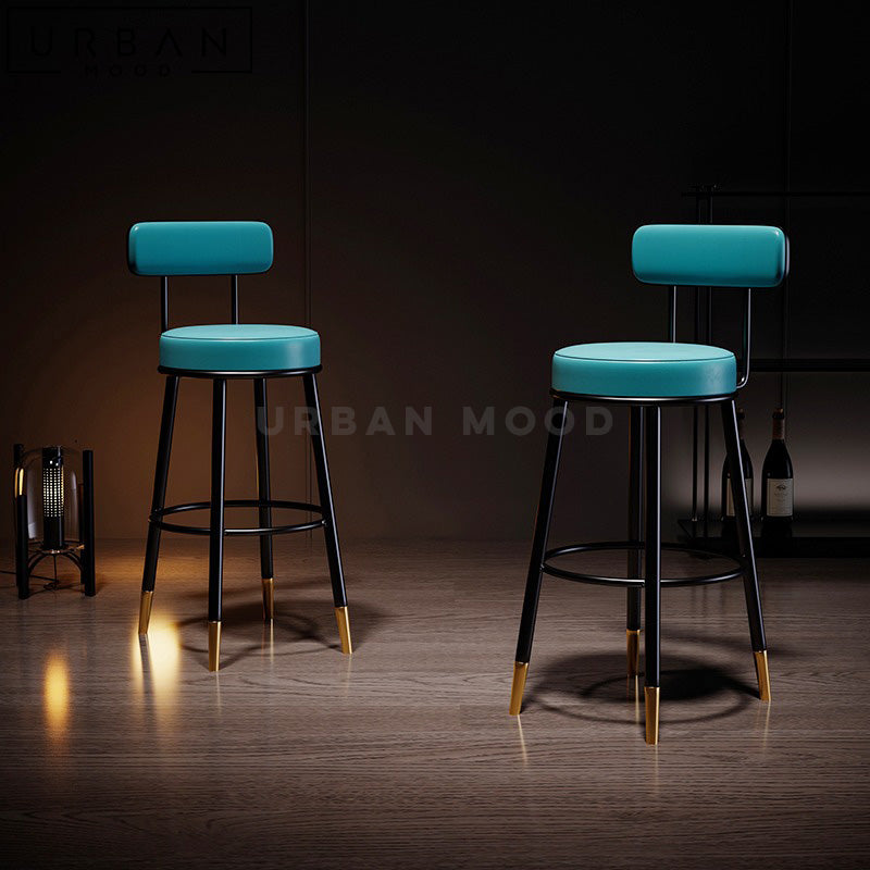 WELLA Modern Velvet Bar Stool