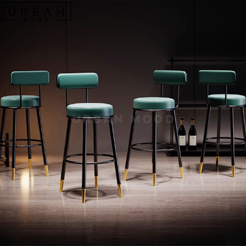 WELLA Modern Velvet Bar Stool