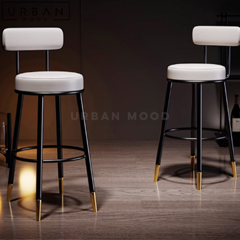 WELLA Modern Velvet Bar Stool