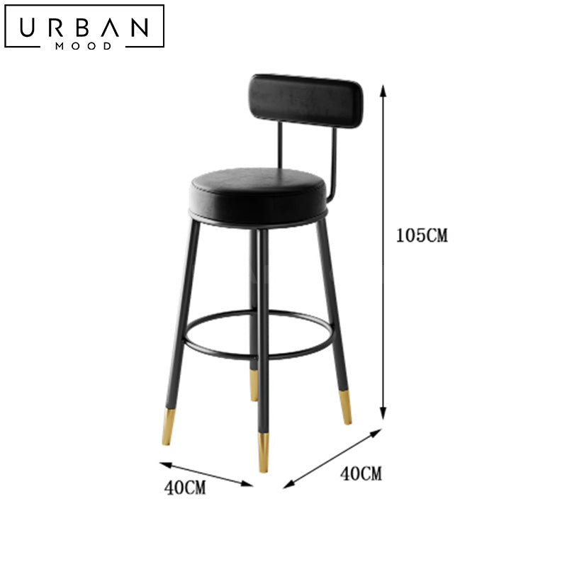 WELLA Modern Velvet Bar Stool