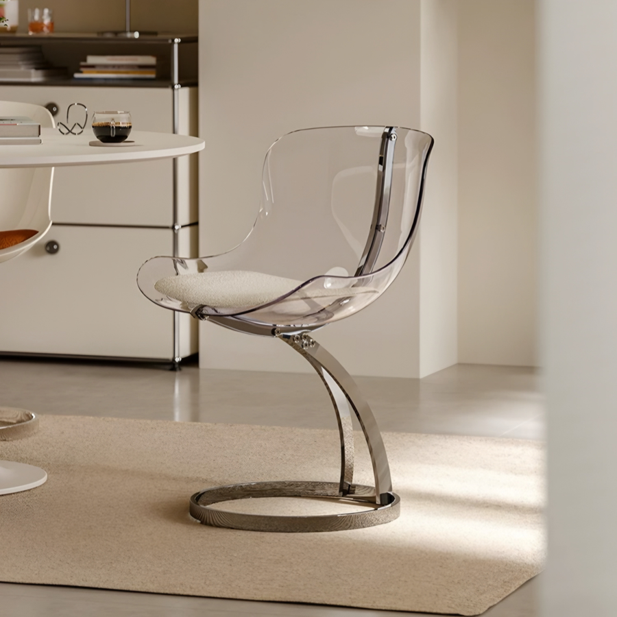 WETHERBY Modern Acrylic Floating Dining Chair - Urban Mood Singapore