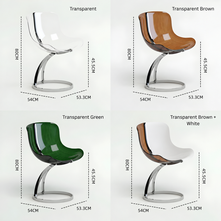 WETHERBY Modern Acrylic Floating Dining Chair - Urban Mood Singapore