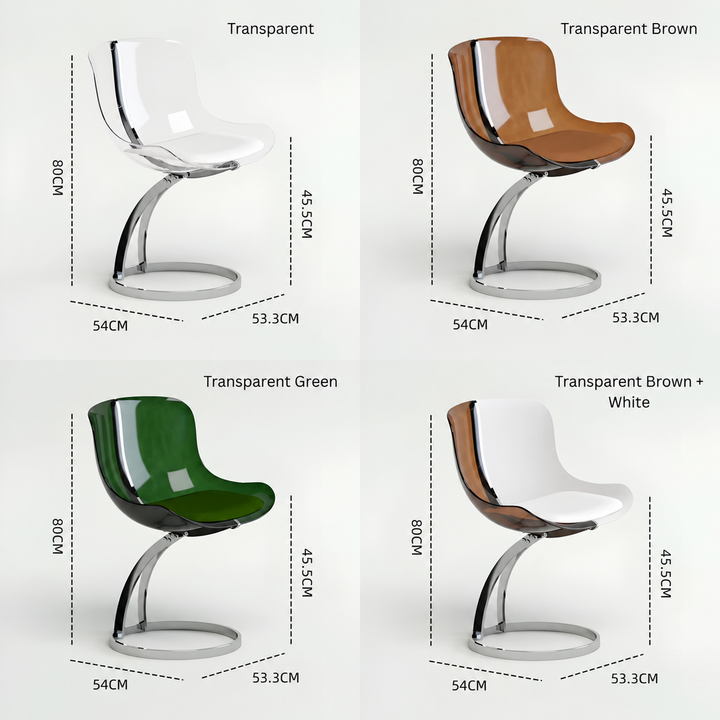 WETHERBY Modern Acrylic Floating Dining Chair - Urban Mood Singapore