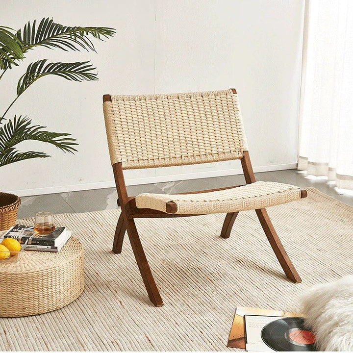 WEXFORD Scandinavian Foldable Rattan Lounge Chair - Urban Mood Singapore