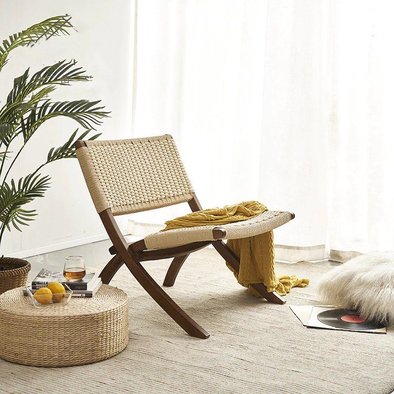 WEXFORD Scandinavian Foldable Rattan Lounge Chair - Urban Mood Singapore
