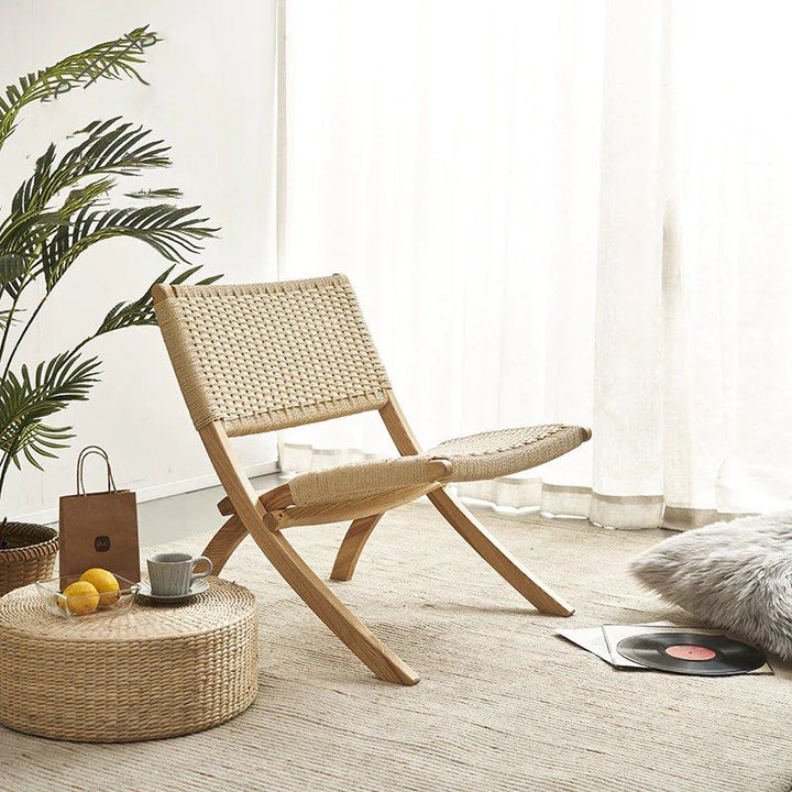 WEXFORD Scandinavian Foldable Rattan Lounge Chair - Urban Mood Singapore