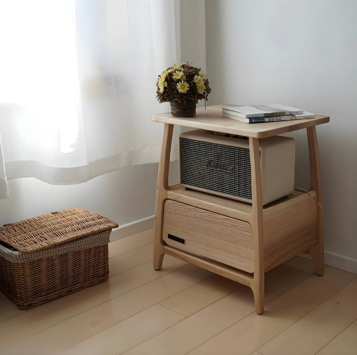 WEXON Japandi Solid Wood Side Table - Urban Mood Singapore