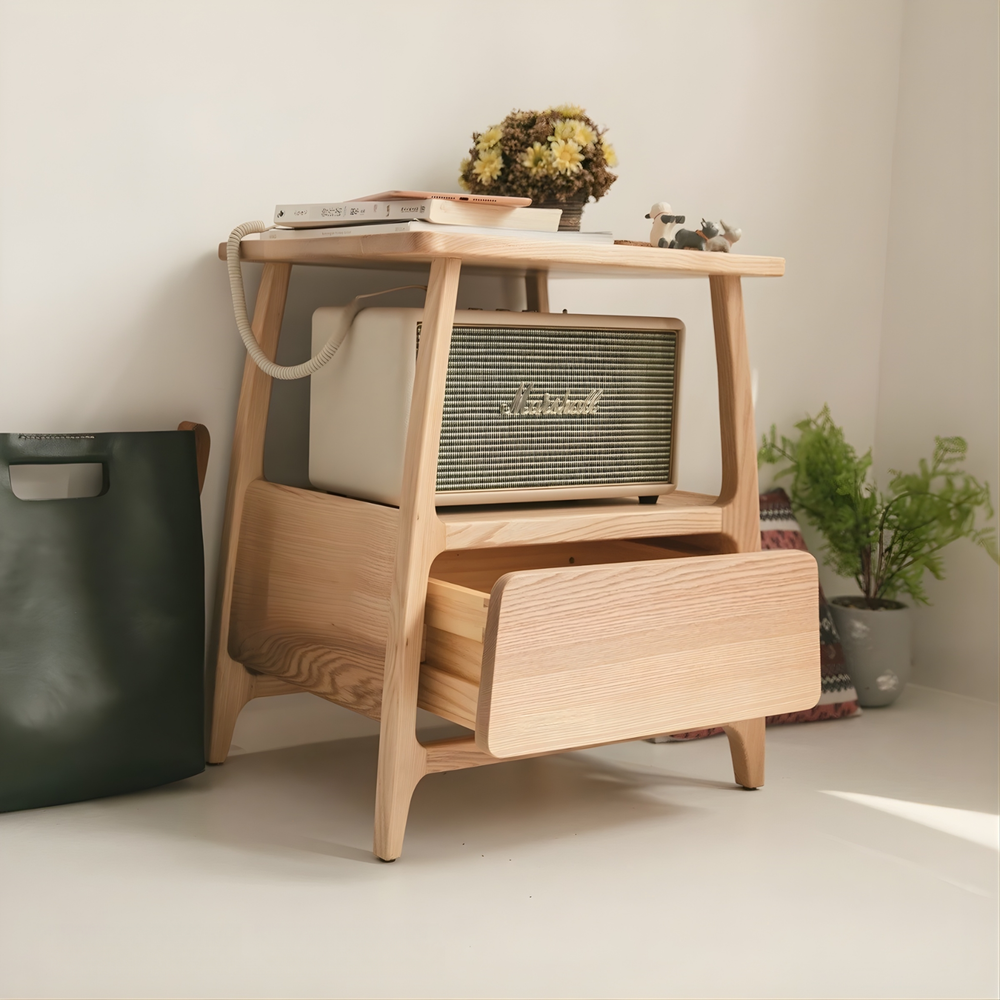 WEXON Japandi Solid Wood Side Table - Urban Mood Singapore