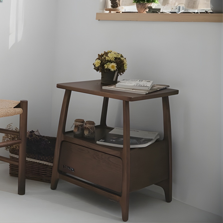 WEXON Japandi Solid Wood Side Table - Urban Mood Singapore