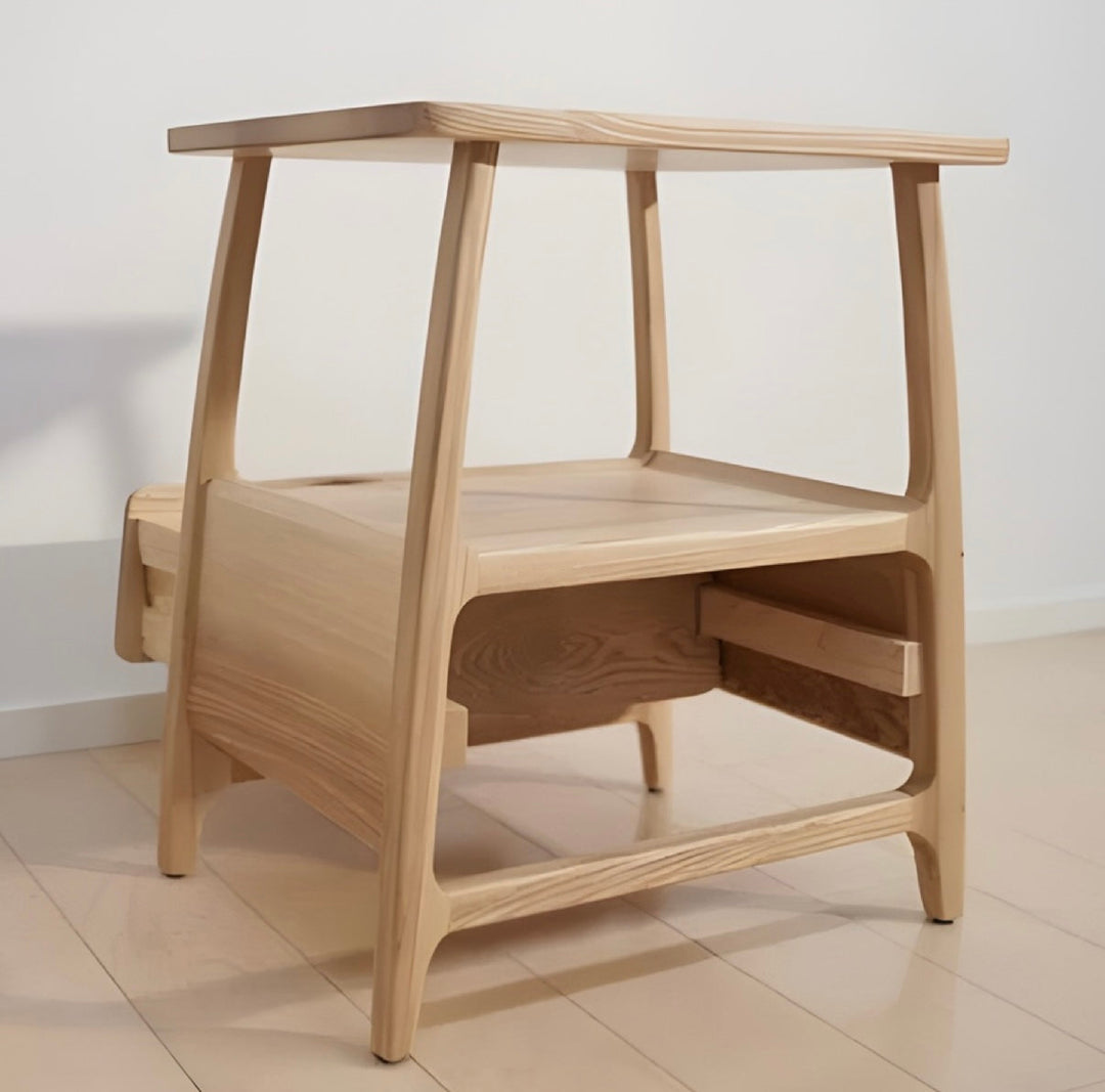 WEXON Japandi Solid Wood Side Table - Urban Mood Singapore