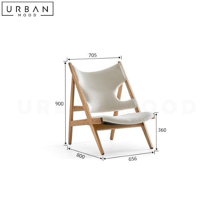 WHYTE Japandi Boucle Lounge Chair