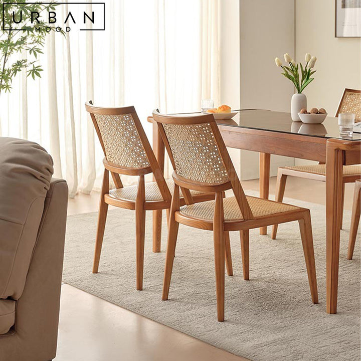 WILIAM Rustic Rattan Dining Chair